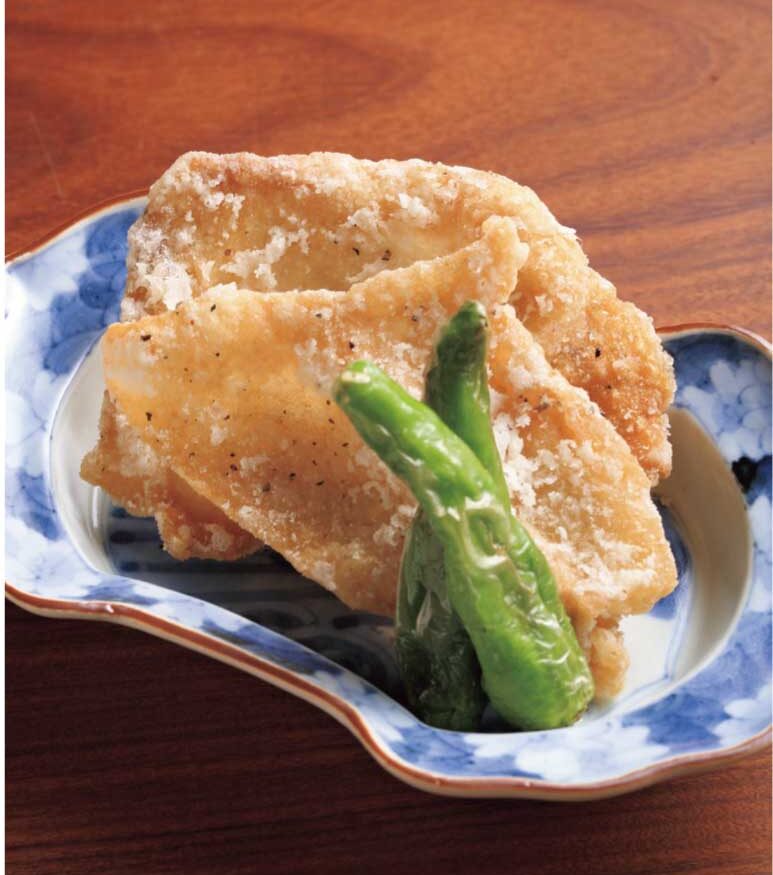 鶏皮の塩から揚げ