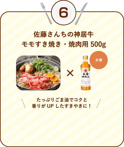 佐藤さんちの神居牛 モモすき焼き・焼肉用 500g